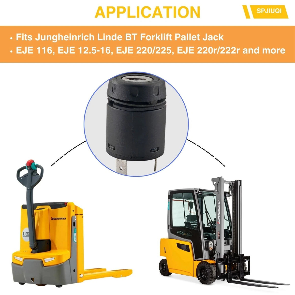 3 Terminal Ignition Starter Switch 28528240 for Jungheinrich Forklift (–)