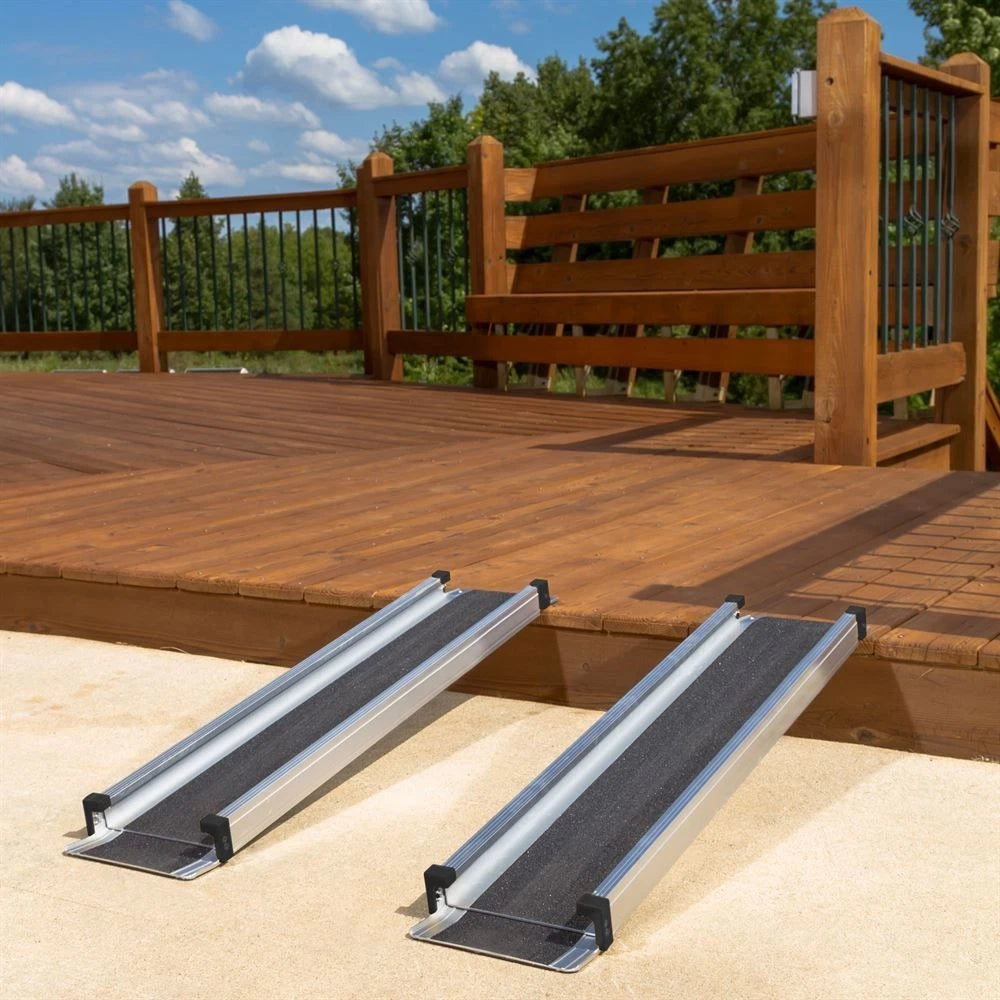 3' - 5' L Aluminum Telescoping Wheelchair Track Ramps