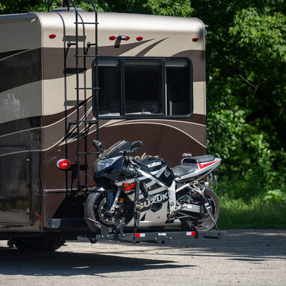 Black Widow Steel Motorcycle Carrier for RVs (400 & 600 lb Capacity)