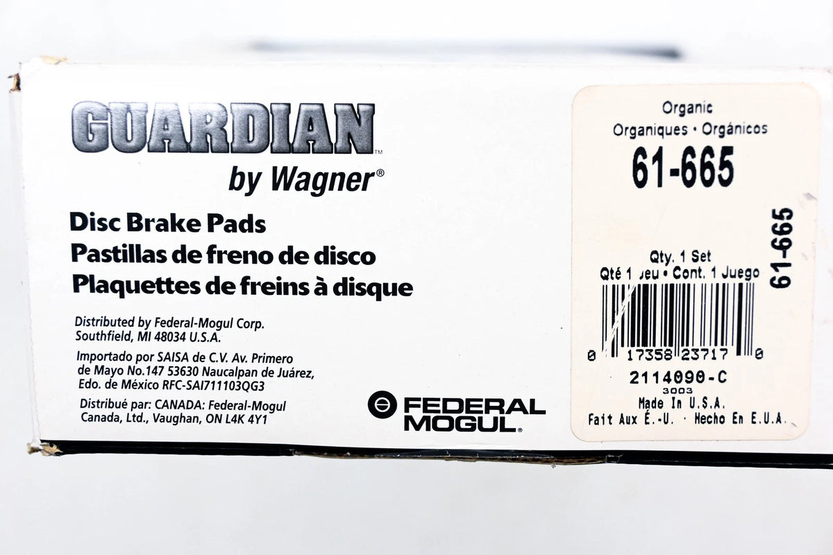 Disc Brake Pad Kit for Wagner (61-665)
