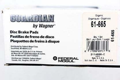 Disc Brake Pad Kit for Wagner (61-665)