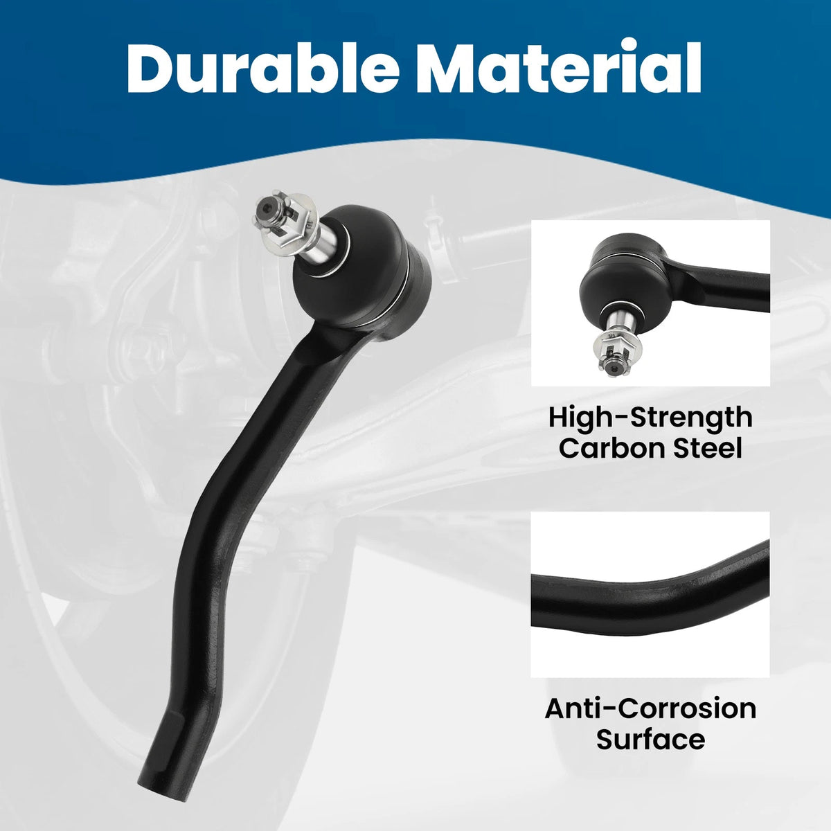 Set of 2 Front Outer Tie Rod Ends for Nissan Maxima Altima Murano (2007–2018)