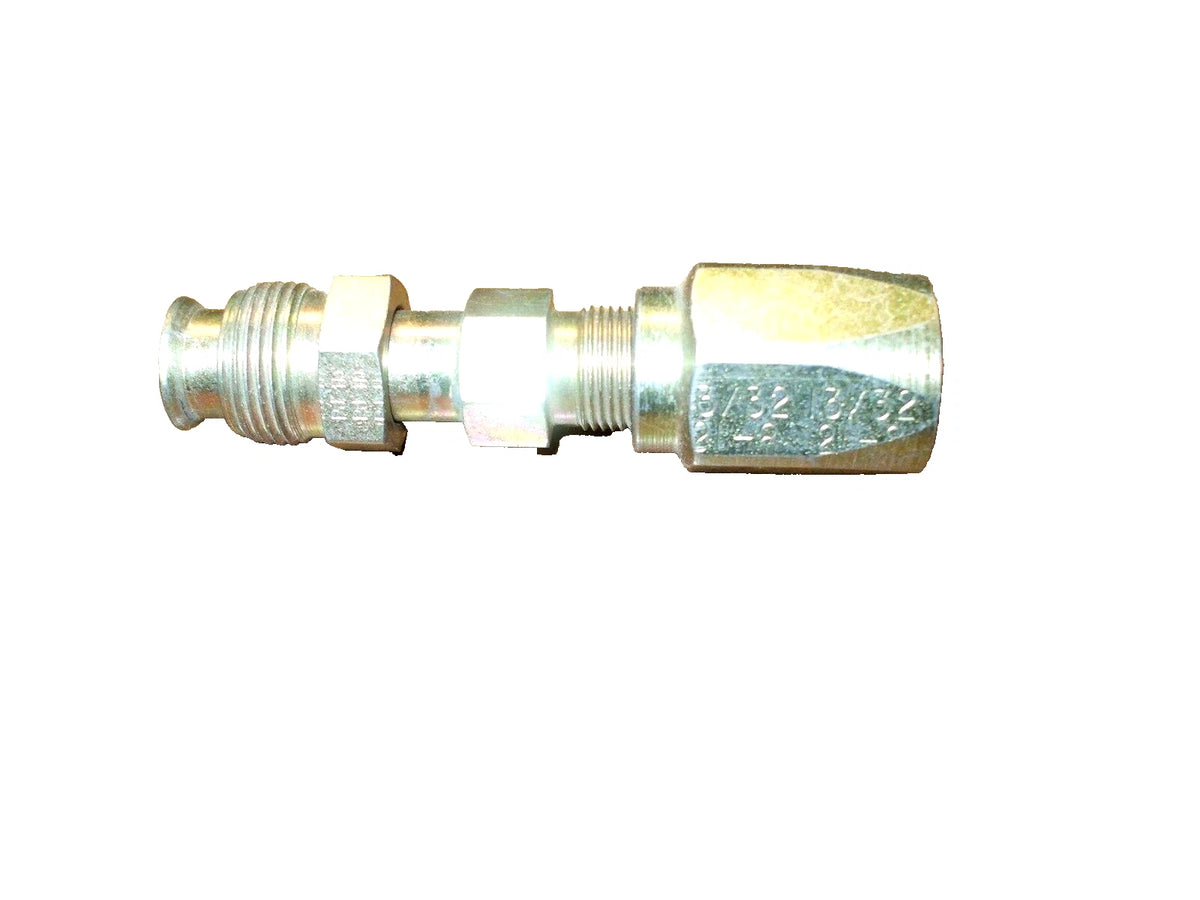 Set of 8 Parker Hydraulic Fitting Male Inverted SAE 45 Degree with Swivel