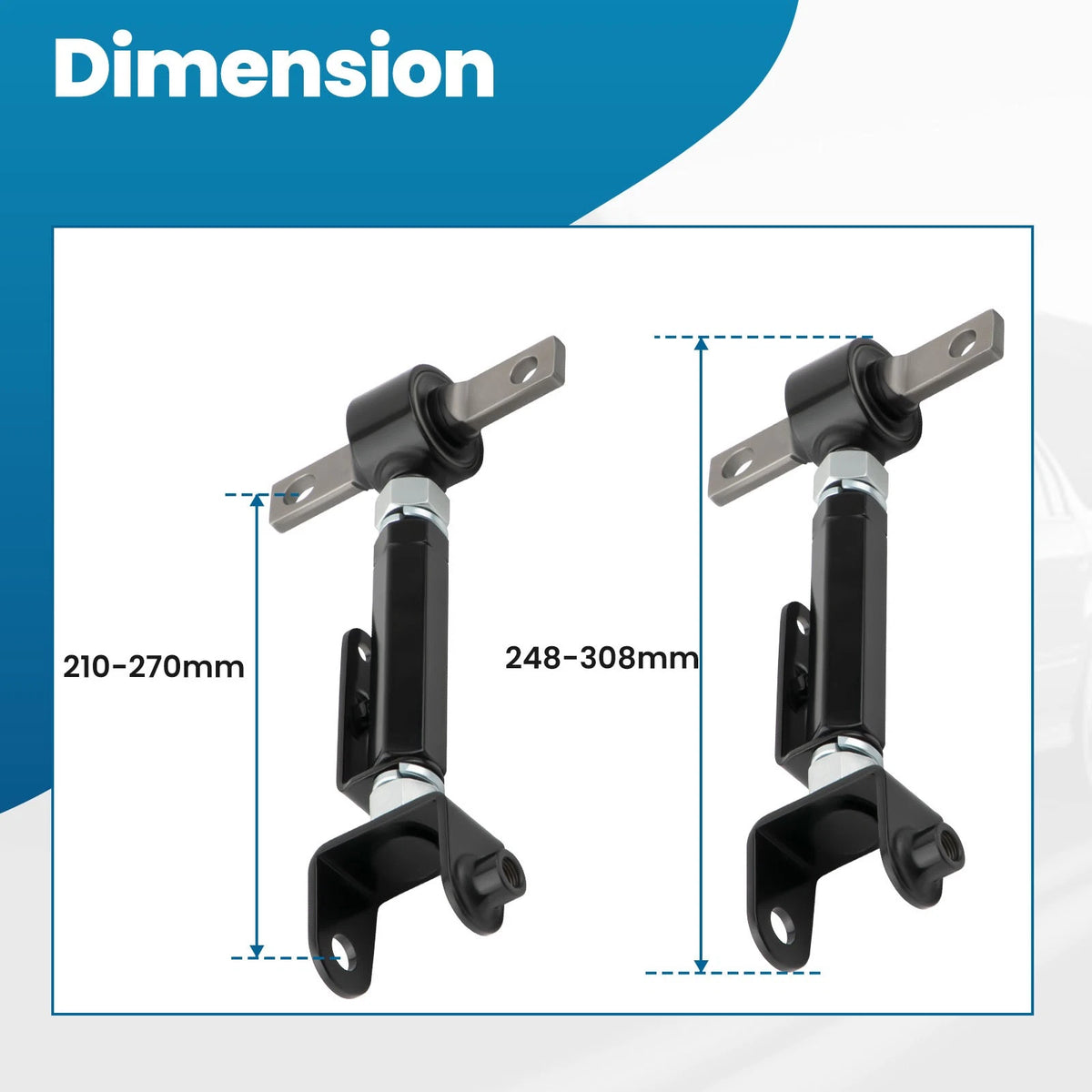 2X Adjustable Rear Control Camber Arm Kit for Honda Civic (2001–2005) Acura RSX (2002–2006)