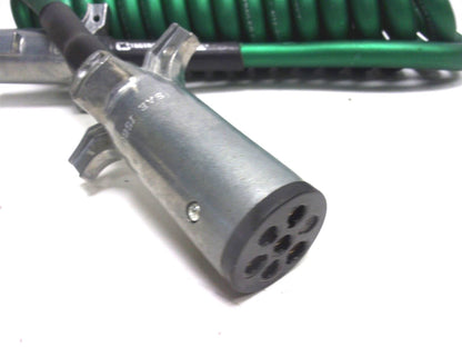 7ATG222MW 12' ABS 7-Way Green Coiled Brake Cable Cord for Tectran