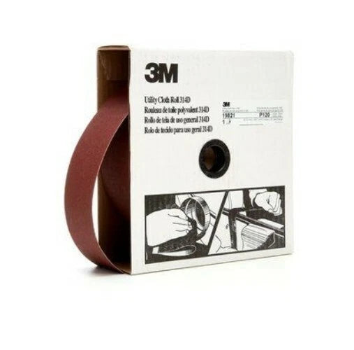 3M Utility Cloth Roll 314D P/N 19821 for Automotive (2" x 50 yard, P120)