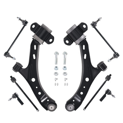 8x Front Lower Control Arms Tie Rod Sway Bar Kit for Ford Mustang (2005–2010)