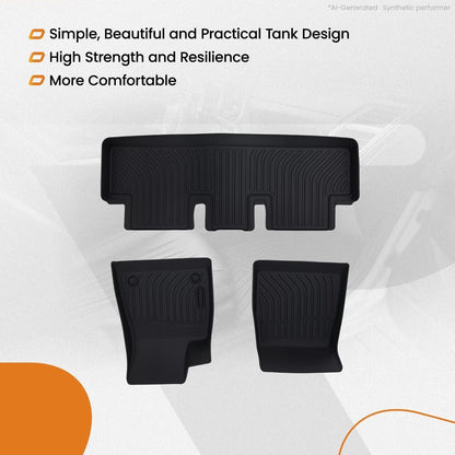 All Weather Floor Mats for Tesla Model 3 (2017–2023) Waterproof Black