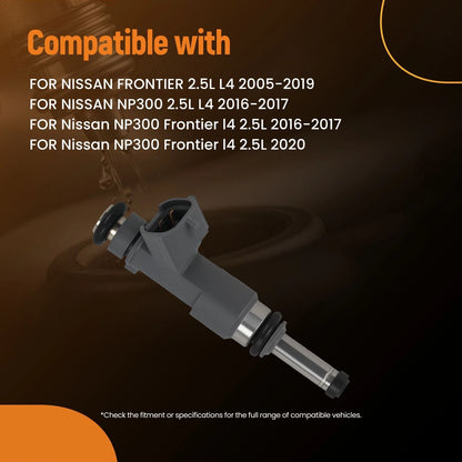 Set of 4 Fuel Injectors for Nissan Frontier 2.5L L4 QR25DE (2005–2019)