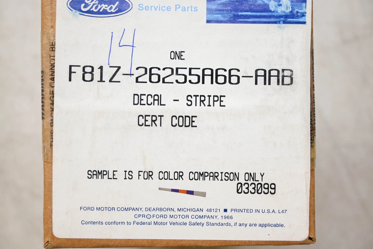 Stripe Decal Kit for Ford (F81Z-26255A66-AAB)