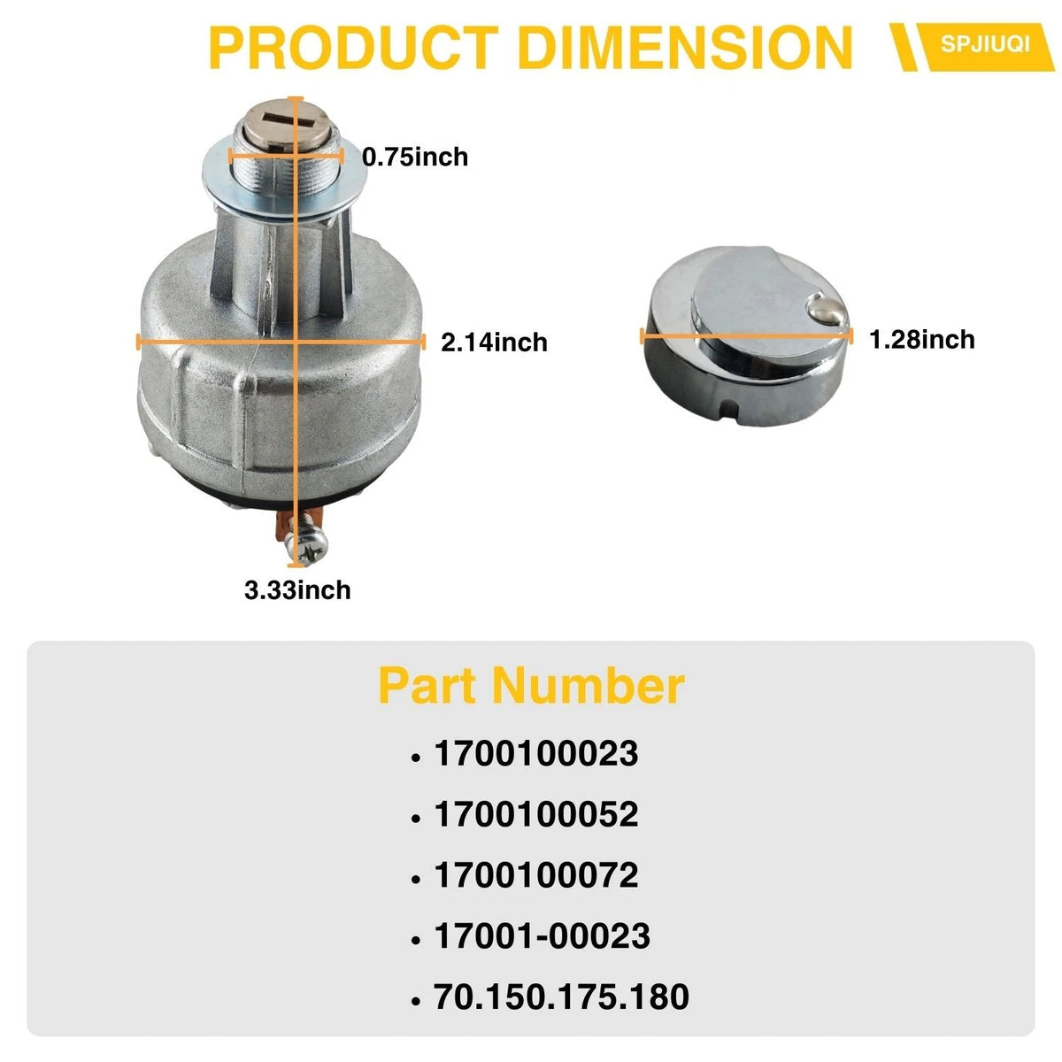 Ignition Switch for Takeuchi Excavator TB & TL Series (1700100023, 70.150.175.180)