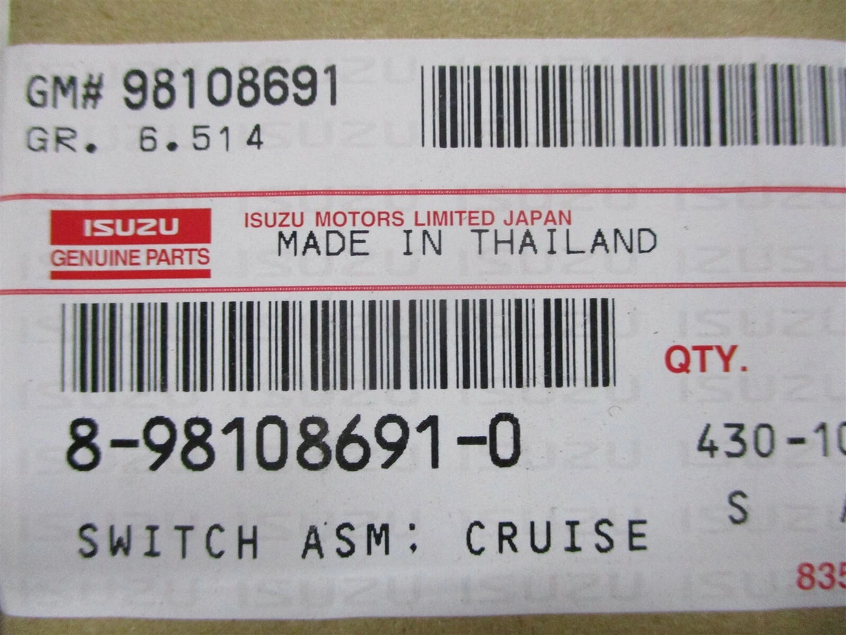 Cruise Control Switch for Isuzu TF TFR TFS (2000–2006) 8-98108-691-0