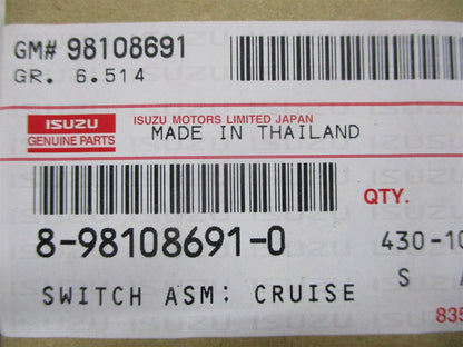 Cruise Control Switch for Isuzu TF TFR TFS (2000–2006) 8-98108-691-0