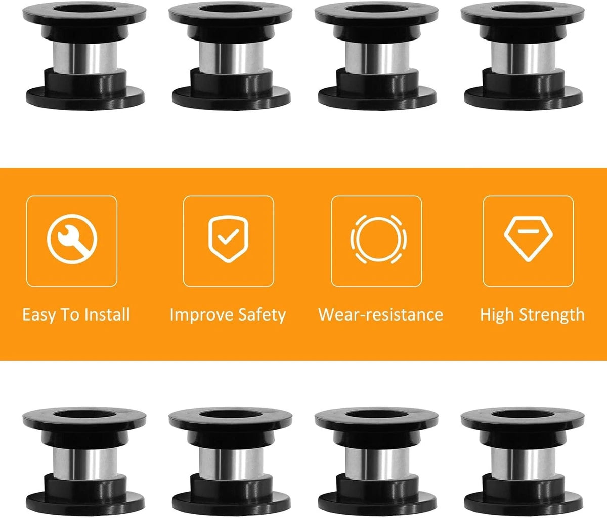 Set of 4 Shock Bushing Bearing Sleeve Kit for Arctic Cat 250 300 375 400 (1998–2006)