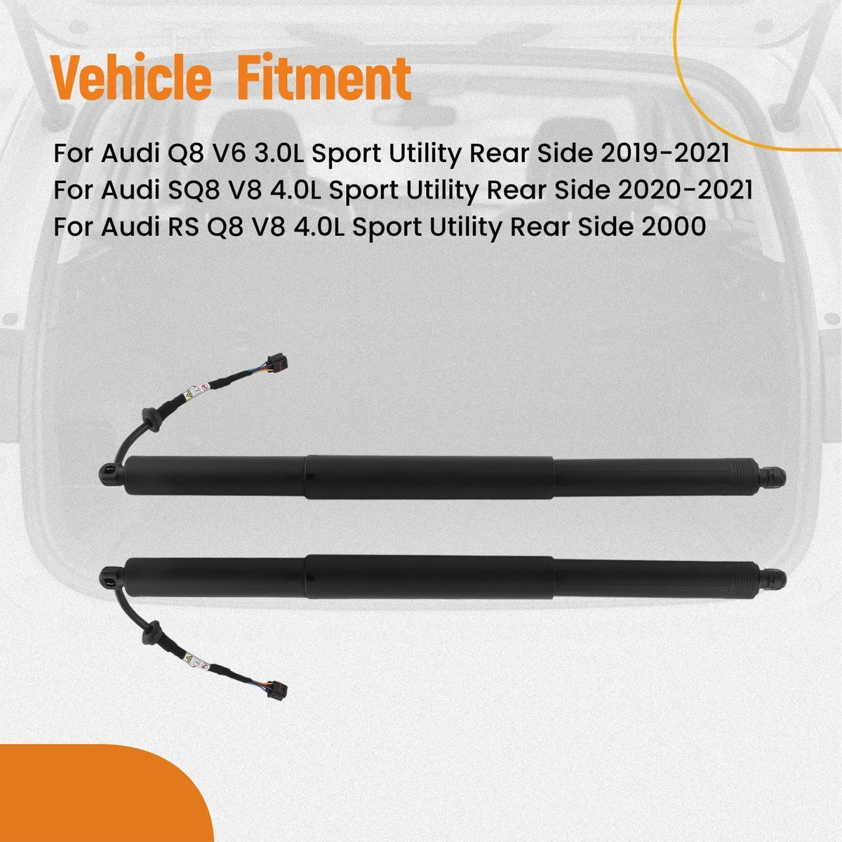 2X Tailgate Lift Support Struts for Audi Q8 SQ8 (2019–2021)