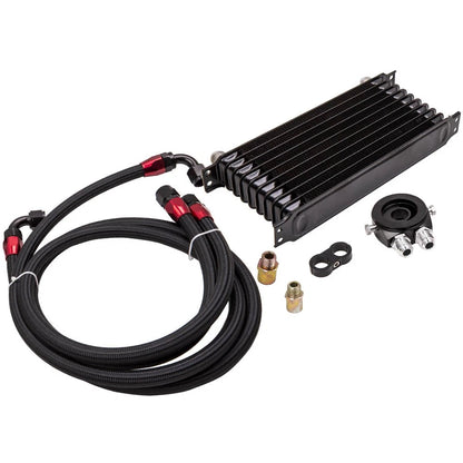 AN10 Thermostat Adapter Kit for Engine Oil Cooler with 2 Oil Lines