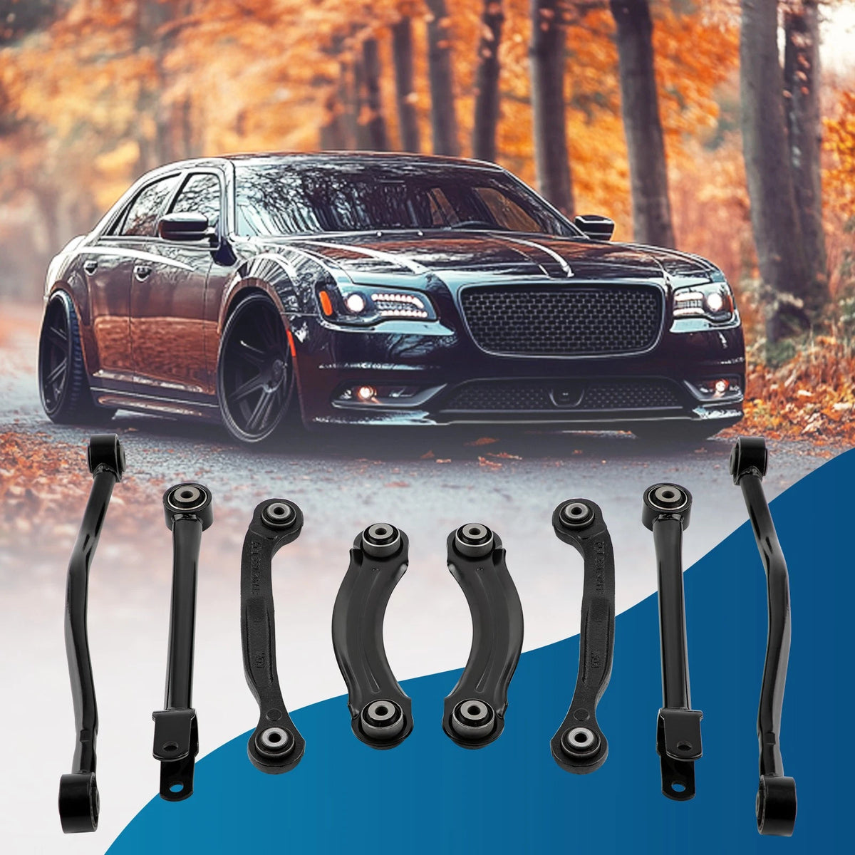 8x Rear Control Arm Kit for Chrysler 300 300C Dodge Charger RWD (2005–2014)