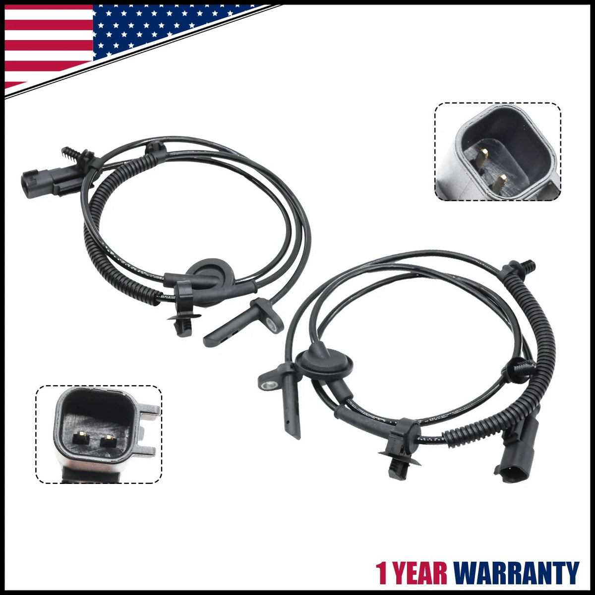 2 ABS Wheel Speed Sensors for Buick Enclave, Chevrolet Traverse, GMC Acadia (2008–2017)