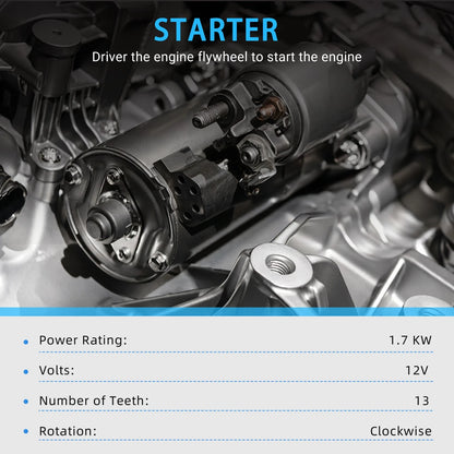 Starter for Nissan Altima Pathfinder Murano Infiniti QX60 3.5L (2013–2023)