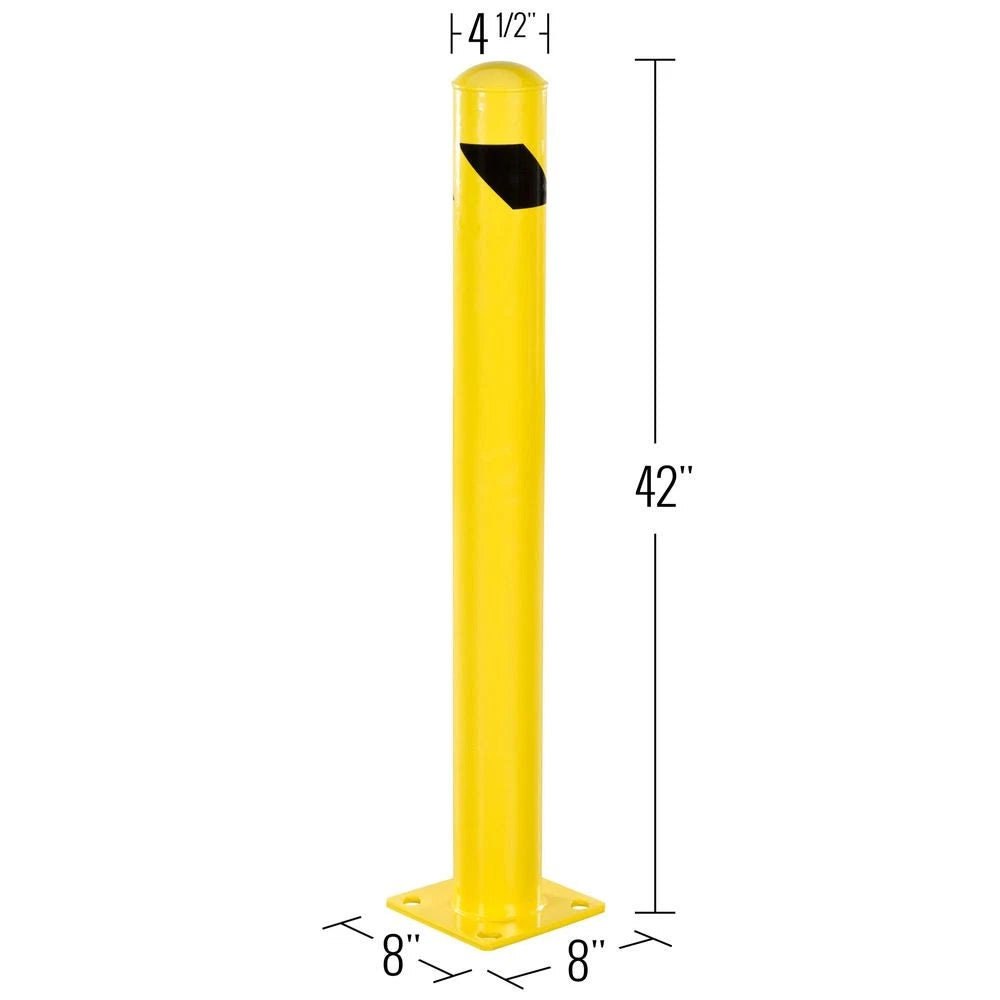 42" Vertical Steel Bollard Post Vehicle Safety Barrier for All Vehicles