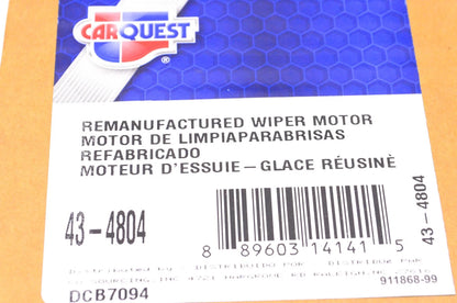 Wiper Motor for Carquest 43-4804 (NOS)