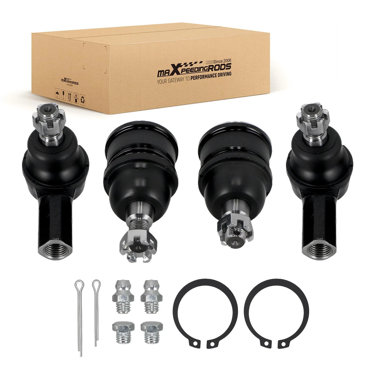 Front Lower Ball Joints & Outer Tie Rods Kit for Honda Element (2003–2011)