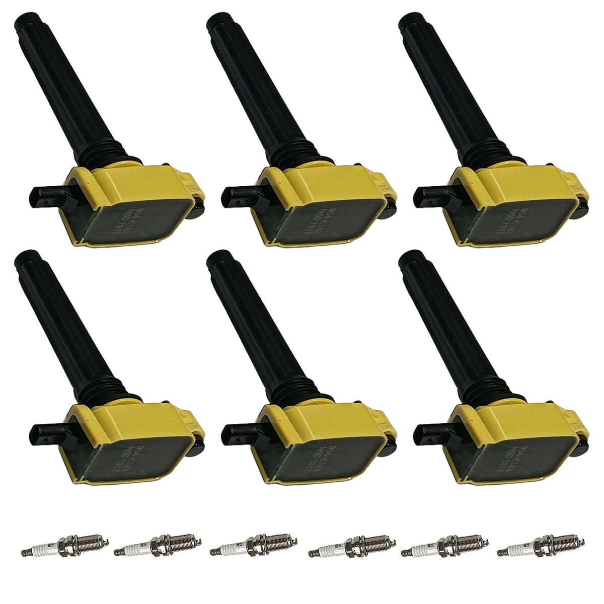 Set of 6 Ignition Coils & Iridium Spark Plugs for Chrysler Jeep Dodge Ram 3.6L (2011–2020)