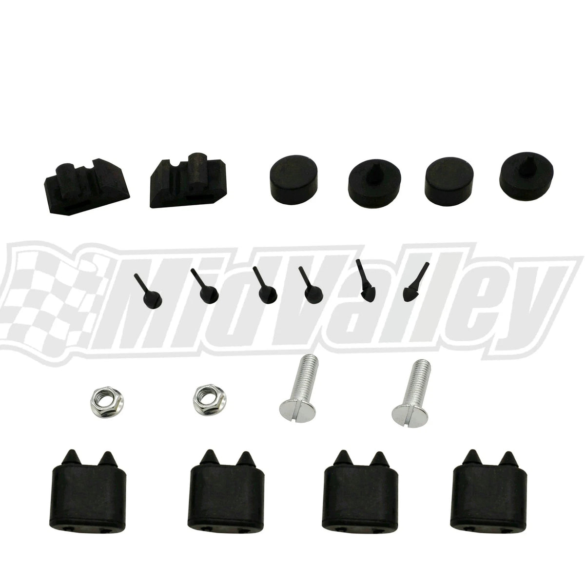 Rubber Stopper Kit & Hood Adjusters for Chevy Camaro (1967–1979)