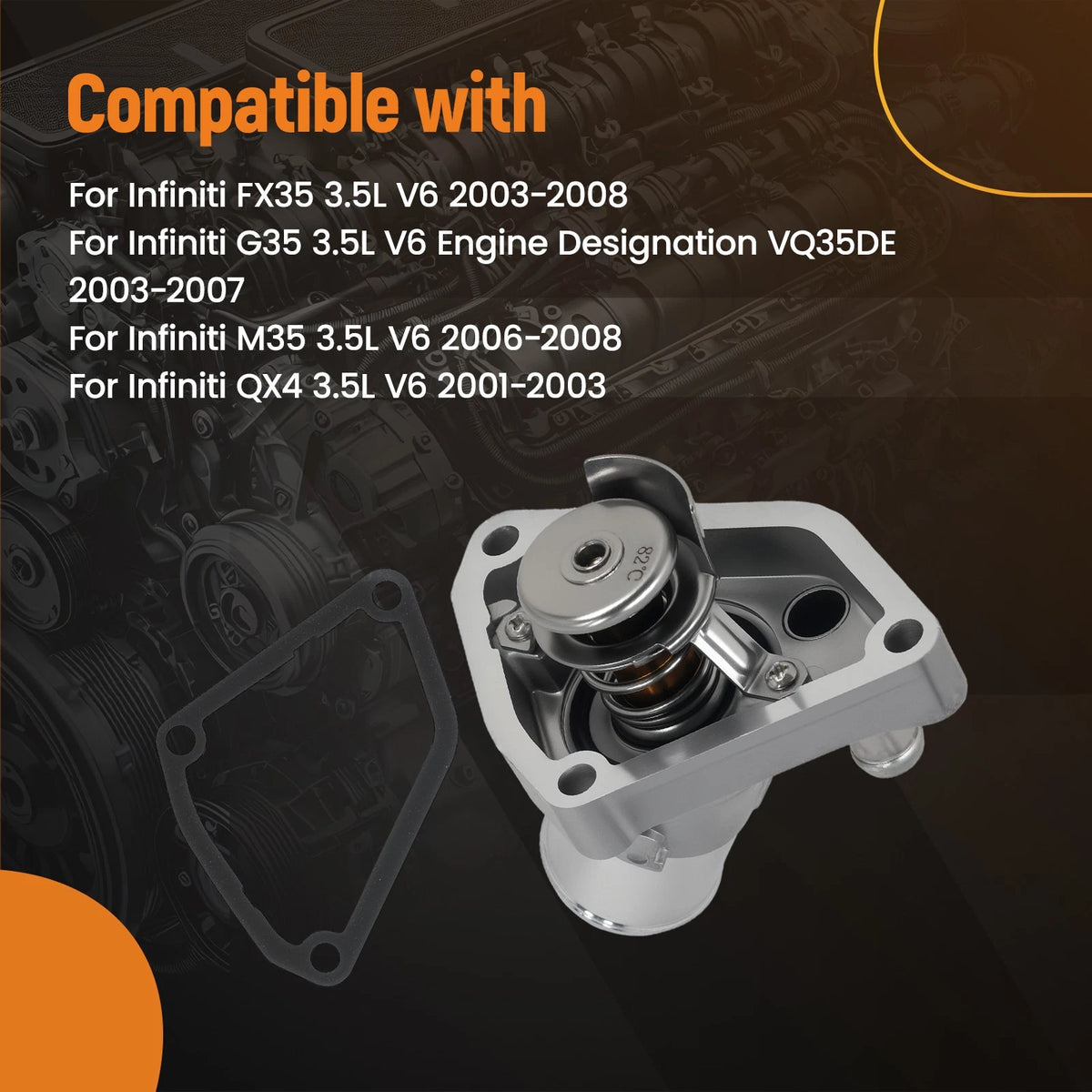 Thermostat Assembly for Nissan Frontier 4.0L (2005–2019) 2120031U13 2120031U1B