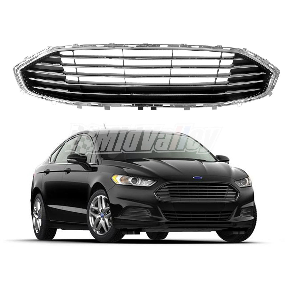 Chrome Front Upper Grille for Ford Fusion (2019–2020) FO1200635