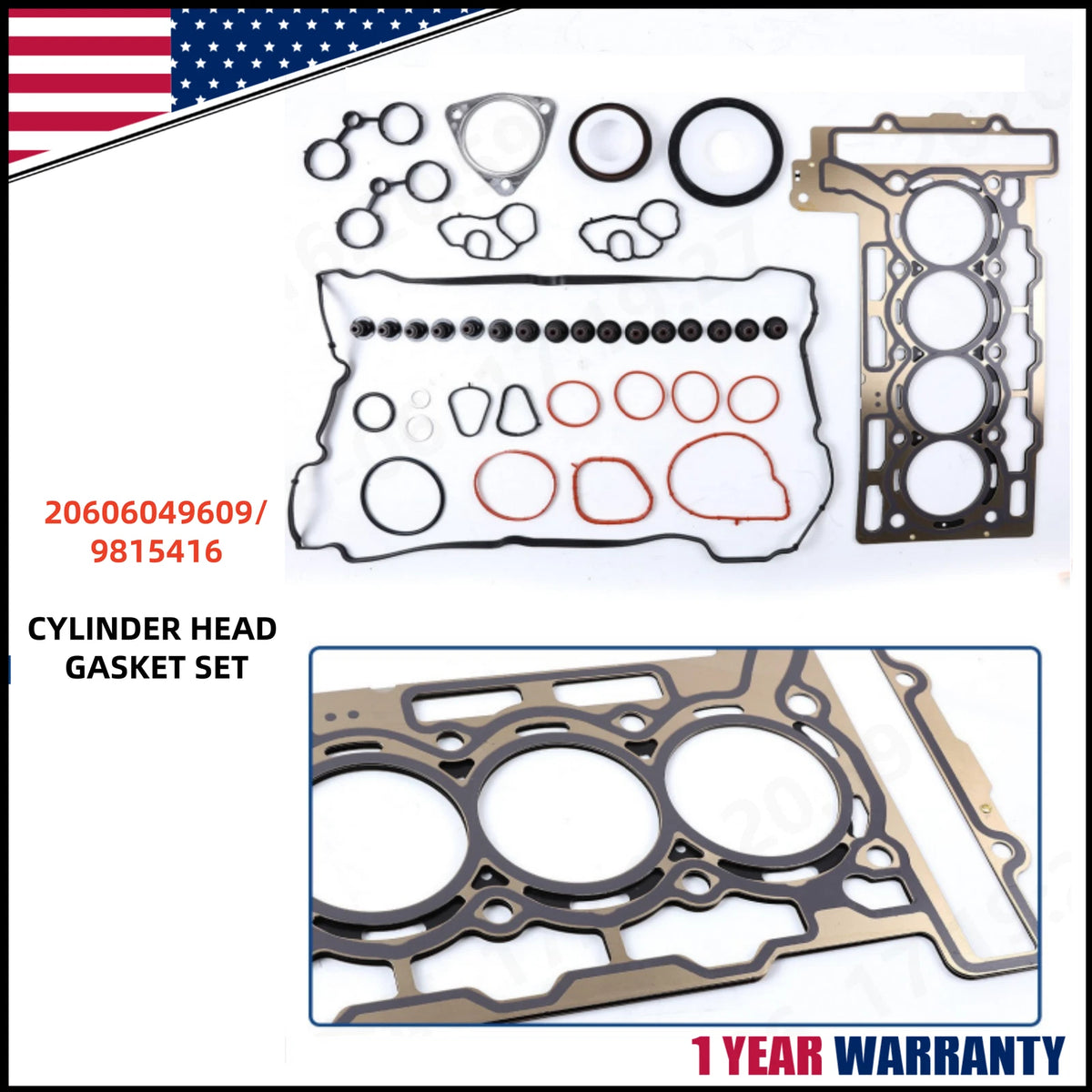 Head Gasket Set for Mini Cooper R55 R56 (2007–2012) 1.6L DOHC L4 N14B16C 9815416