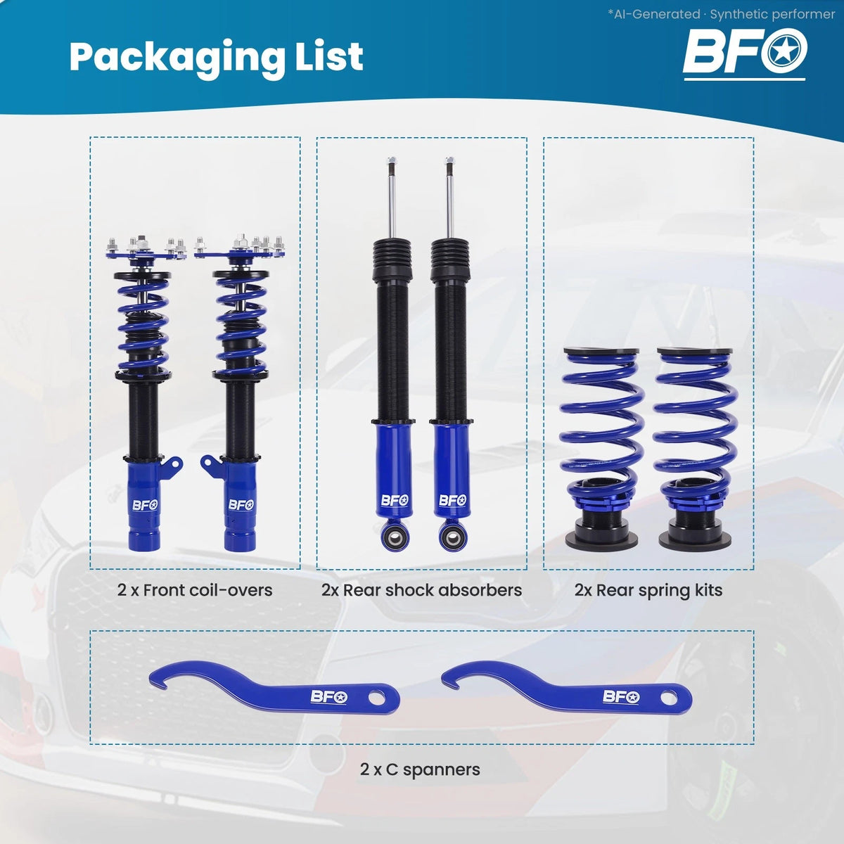 Coilovers Suspension Lowering Kit for Honda Accord (2018–2022)