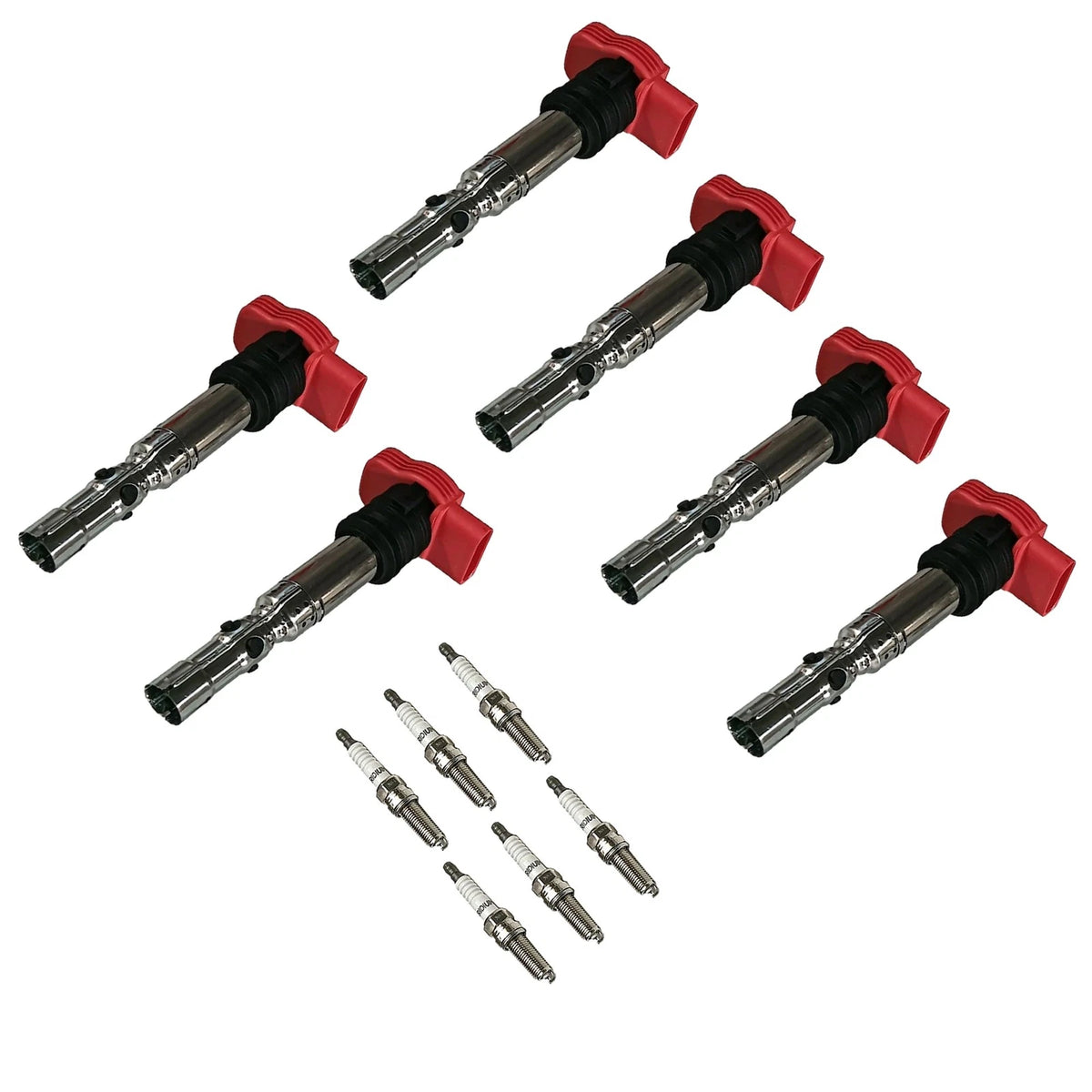 Set of 6 Ignition Coils & 6 Spark Plugs for Audi A4 A6 Quattro (2000–2006)