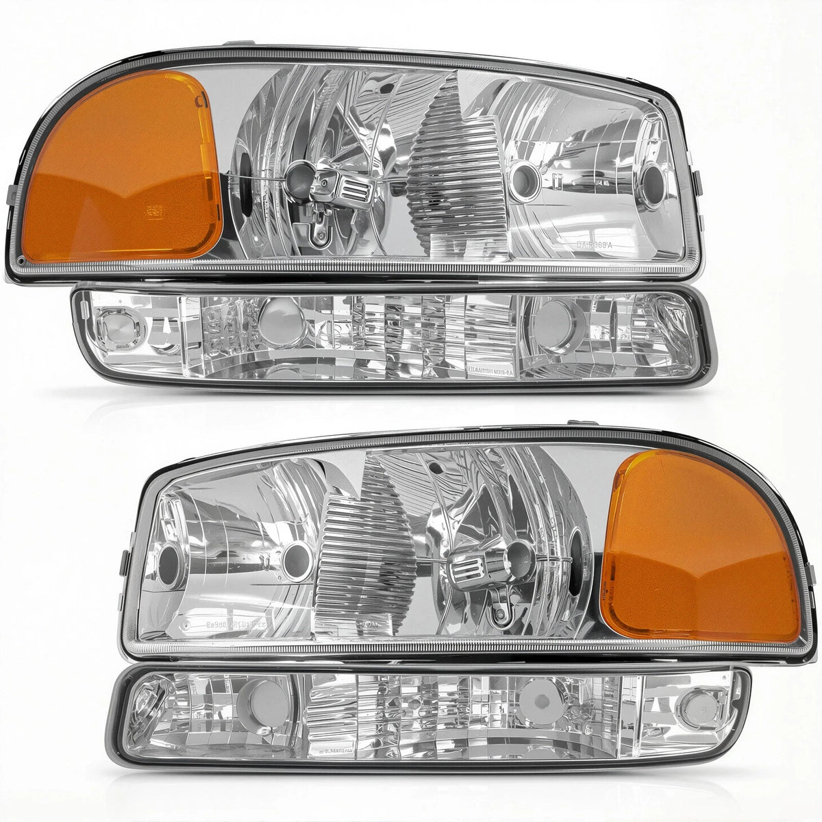 Pair Headlamp for GMC Trucks and SUVs (Halogen) (Without Bulbs)