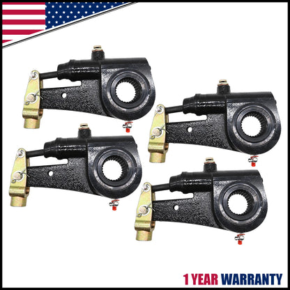 Set of 4 Automatic Slack Adjusters for Meritor R801074 (1.5"x28 Spline, 6" Lever)