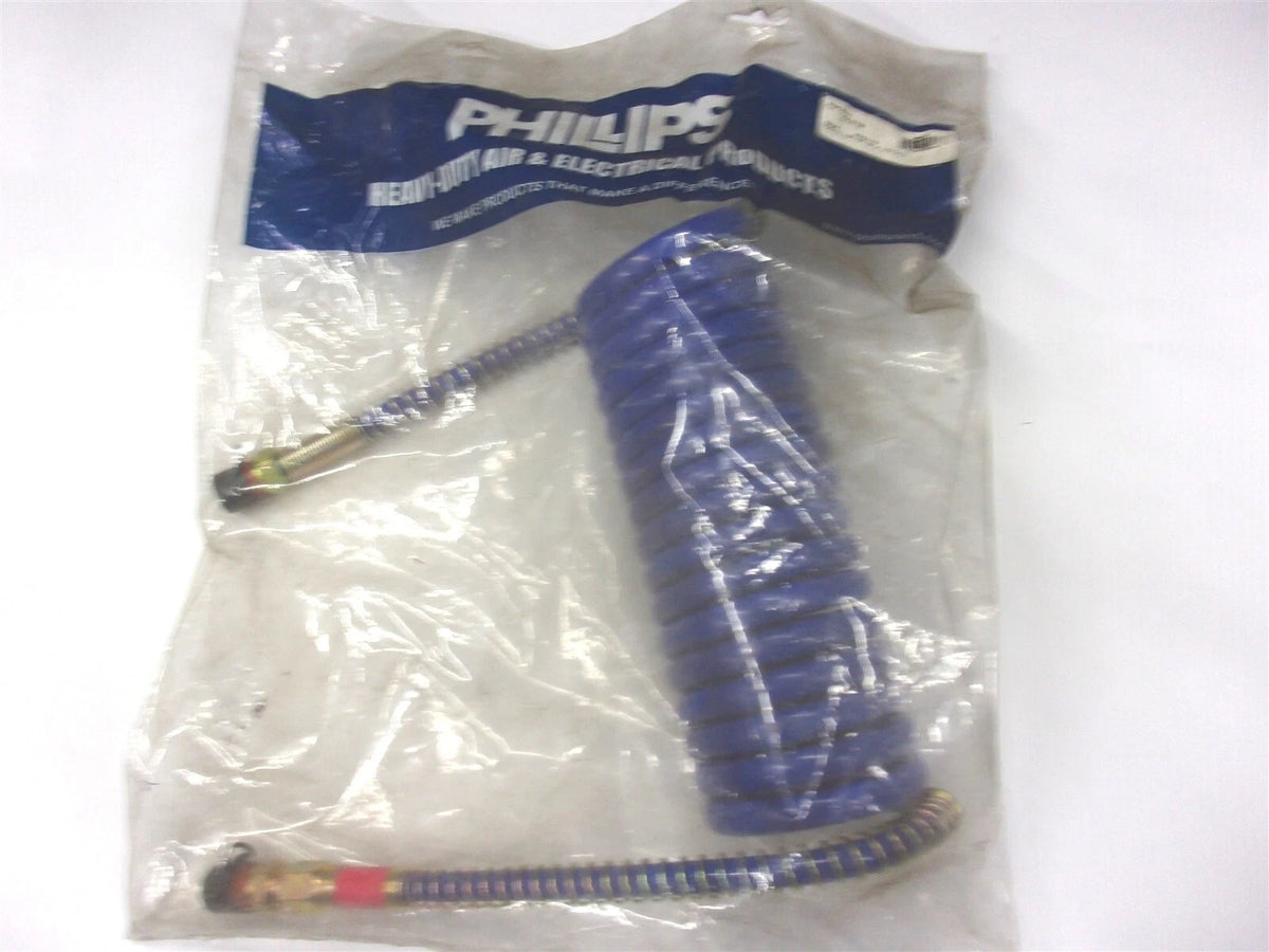 Coiled Air Hose 15' Blue for Phillips Standard (11-718)