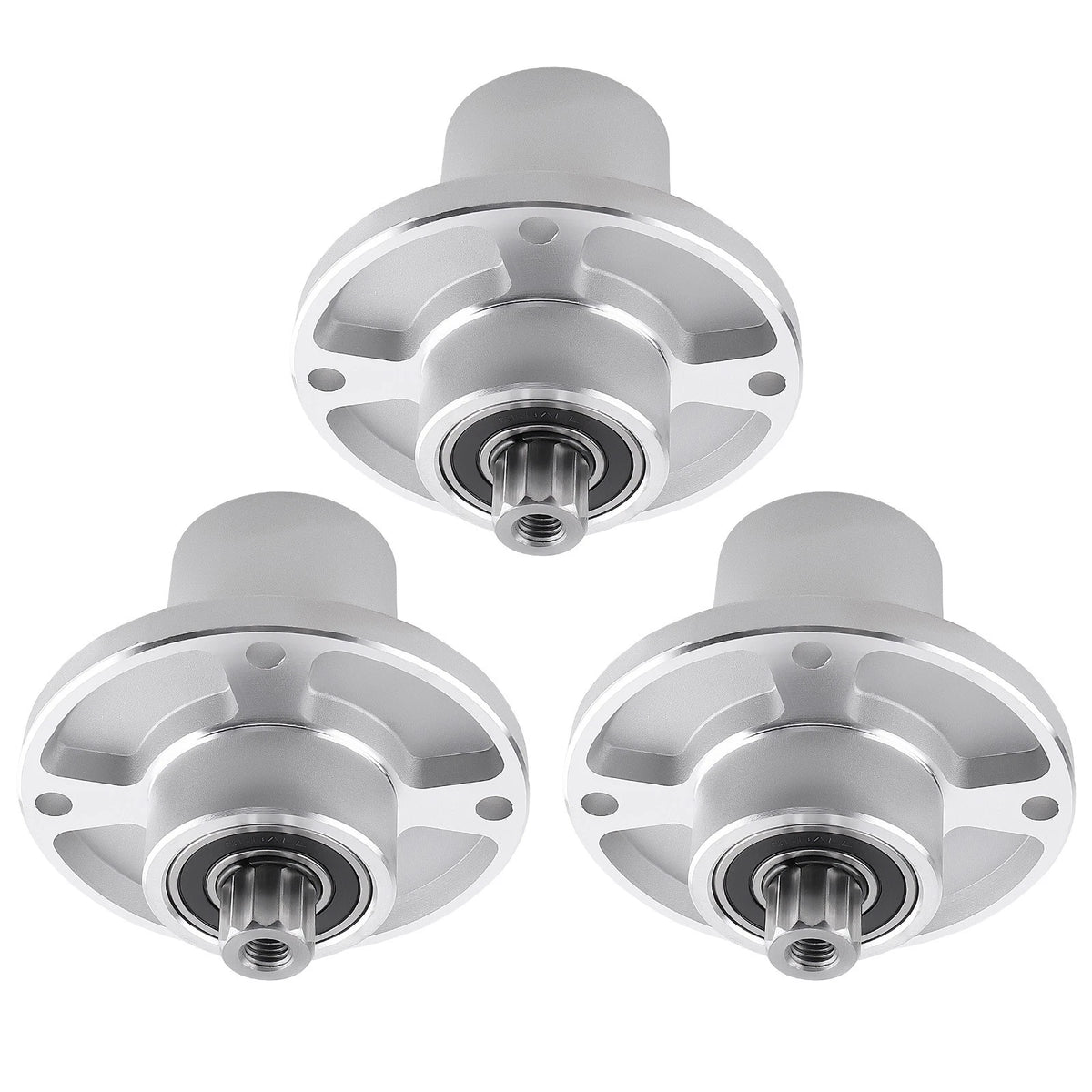 3X Mower Spindles for Hustler Sport 42" 48" 54" Deck (601804 607418) Aluminum
