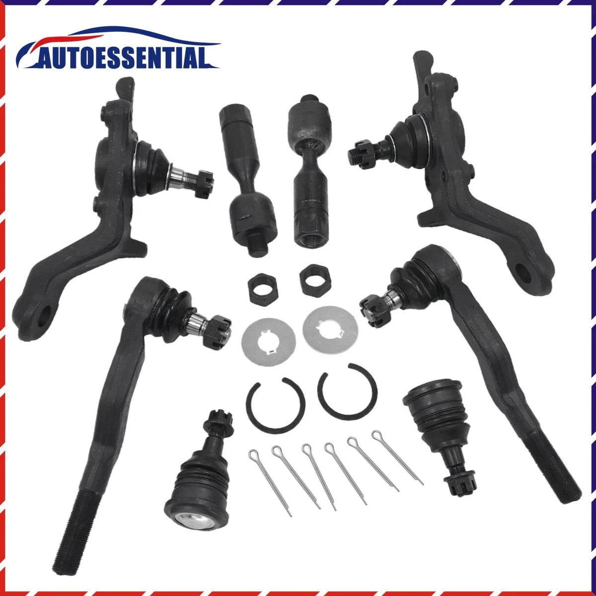 8x Front Suspension Kit Upper Lower Ball Joints Tie Rod for Toyota Tacoma (1995–2004)