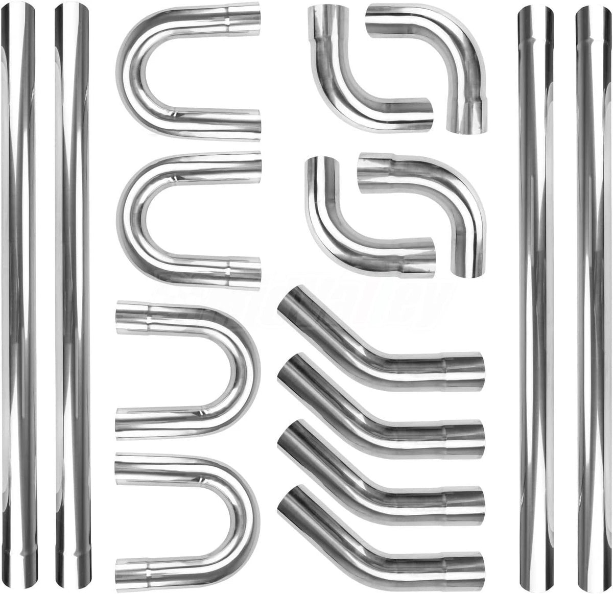 16x 3” Custom Exhaust Tubing Mandrel Bend Pipe U-Bend Kit for Universal Fit