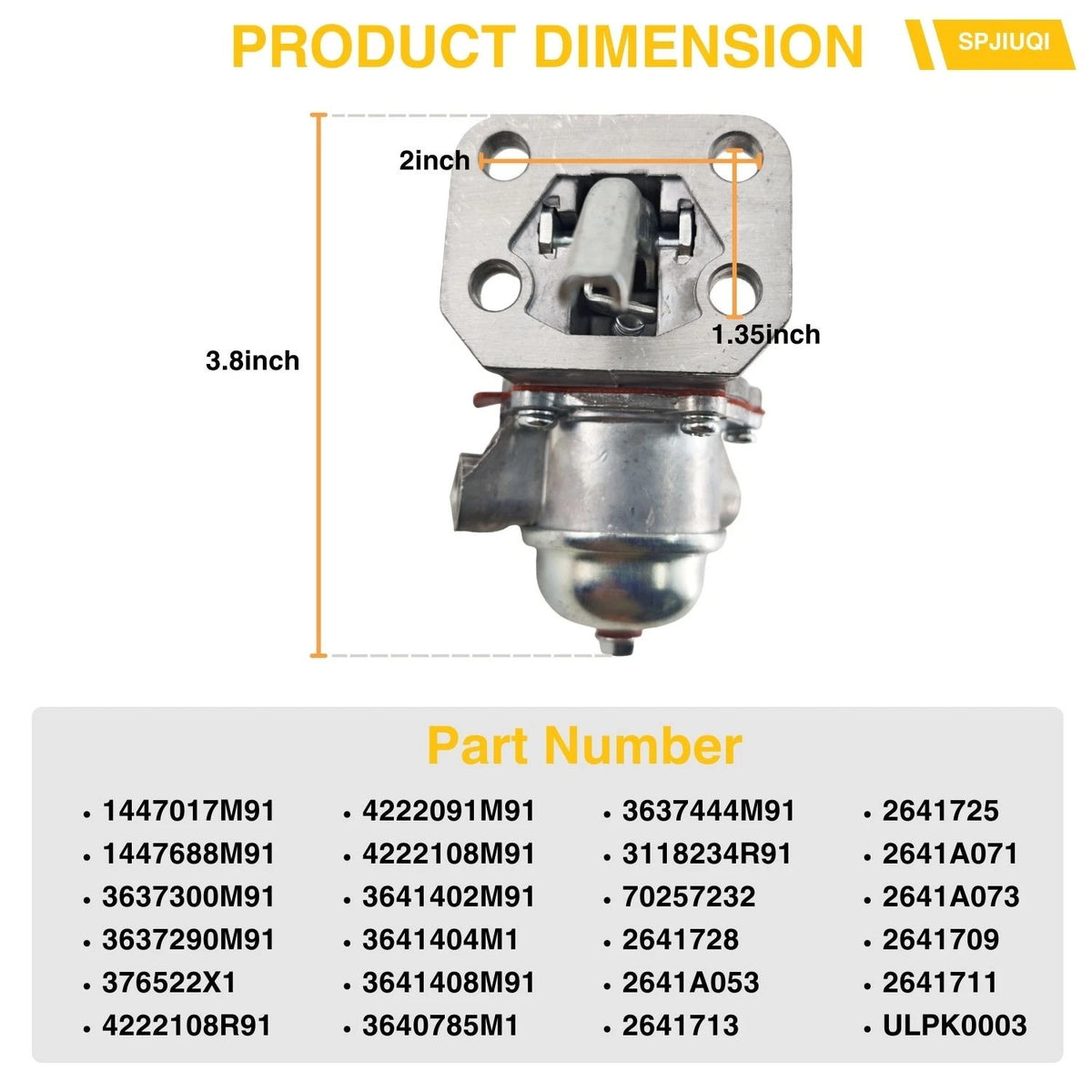 Fuel Lift Pump 3637300M91 for Massey Ferguson Tractors (180–255)