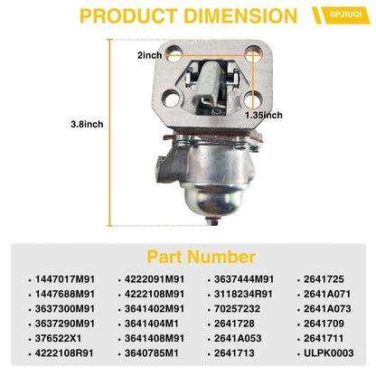 Fuel Lift Pump 3637300M91 for Massey Ferguson Tractors (180–255)