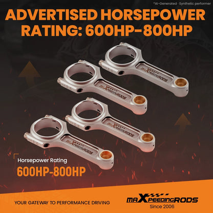 I-Beam EN24 Connecting Rods ARP 2000 for Honda K20 K20A2 K20Z1 K20Z3 (5.472")