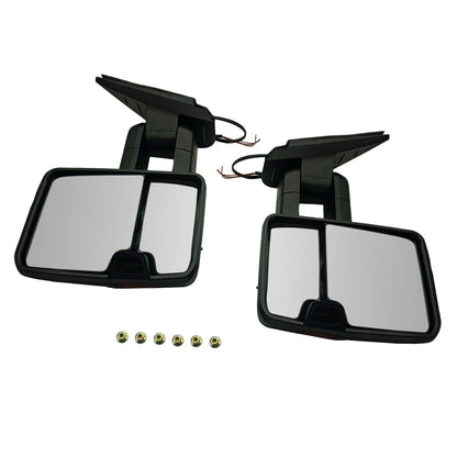 Pair Manual Signal Tow Mirrors for Chevy Silverado/Sierra 1500/2500/3500 (2007–2018)