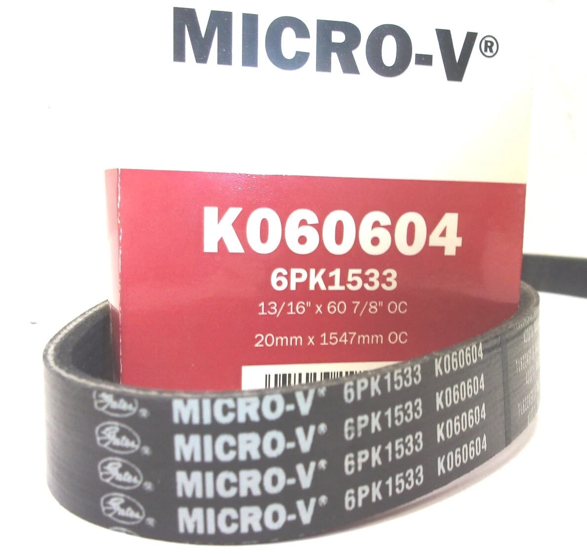 Serpentine Micro-V Belt 6PK1533 for Gates (K060604)