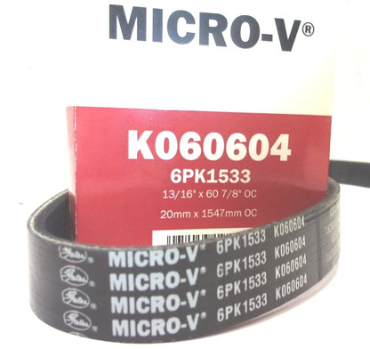 Serpentine Micro-V Belt 6PK1533 for Gates (K060604)
