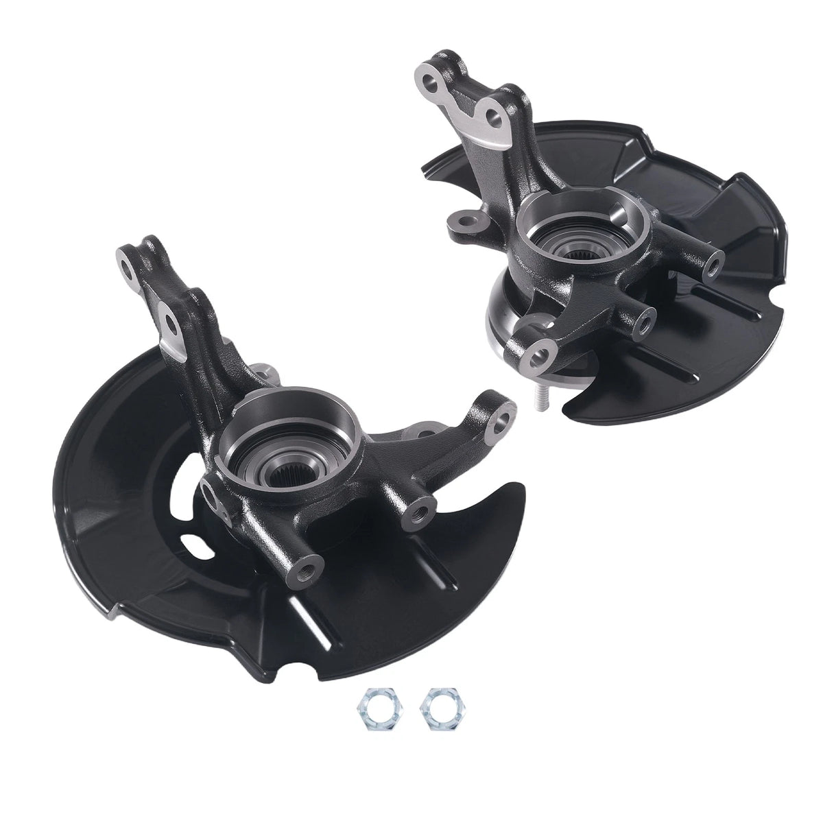 Pair Front Steering Knuckle with Wheel Bearing Hub for Hyundai Elantra (2007–2012)