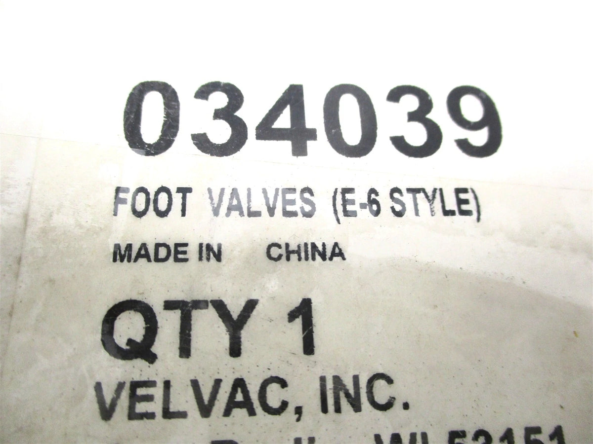 Velvac Foot Control Brake Valve for E-6 (034039) 3/8" NPT Dual Circuit