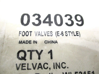Velvac Foot Control Brake Valve for E-6 (034039) 3/8" NPT Dual Circuit