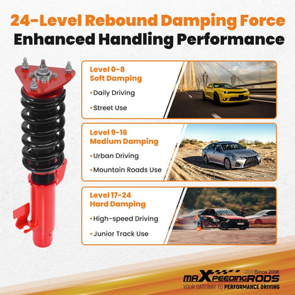 Coilover Kits for Mazda 3 (2004–2009) 24-Way Adjustable Damper Struts