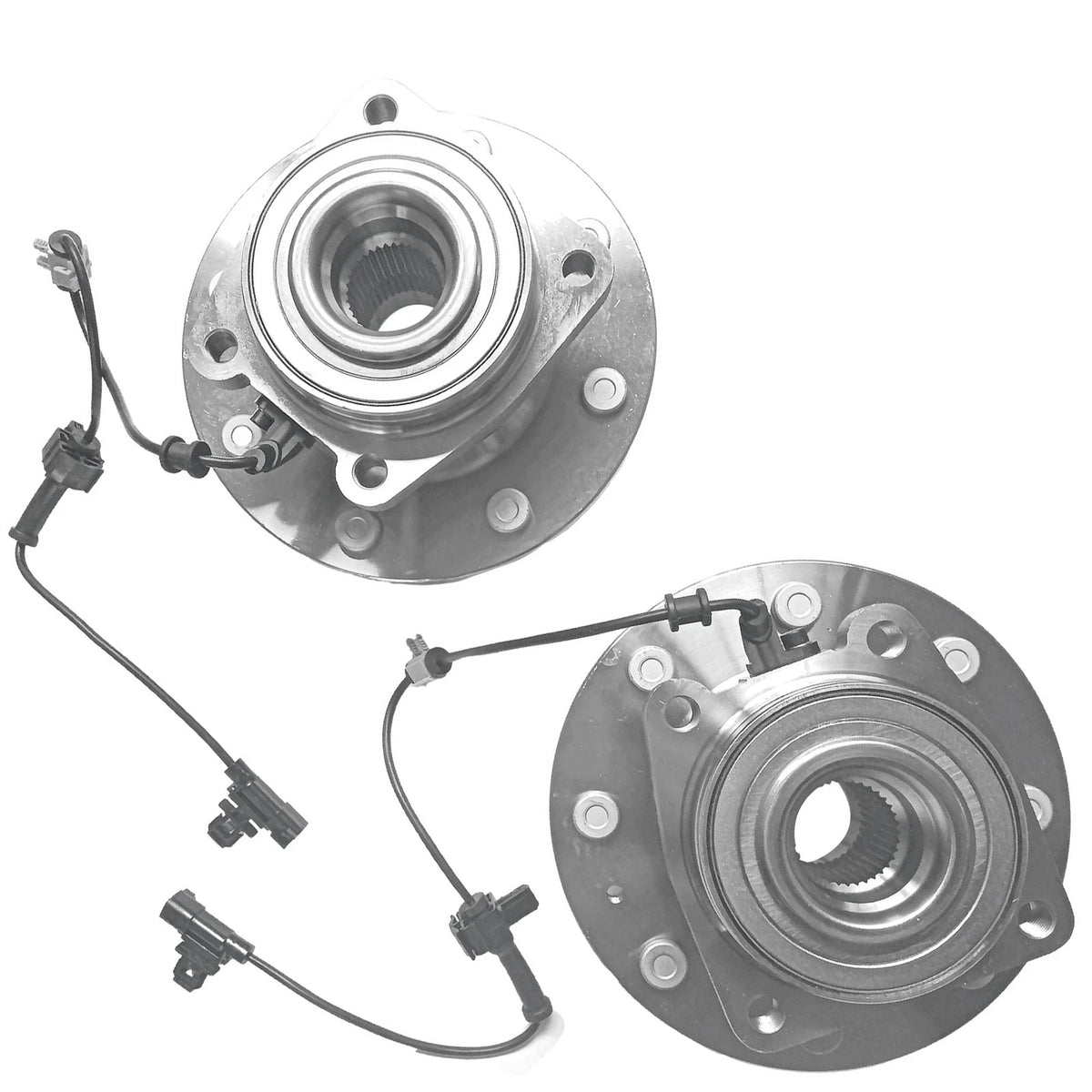 2X Front Wheel Bearing Hub Assembly 515145 for Chevy Silverado 2500 3500 (4WD)